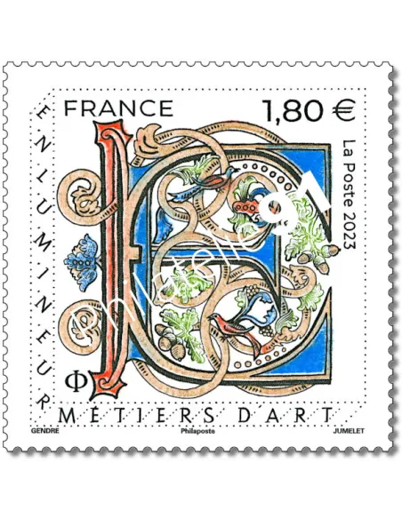 Timbre n° 5711, Les métiers d'Art, Enlumineur, timbres de France
