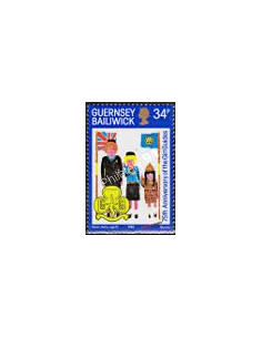 Timbre de GUERNESEY n° 324, scout, timbre d'Europe
