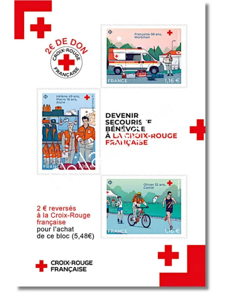 Feuille 5720, Feuille Croix-Rouge Française 2023, timbres de France