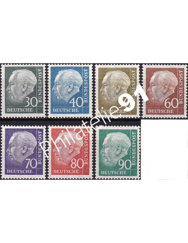 RFA, n° 125A à 128B, Collection timbres Allemagne