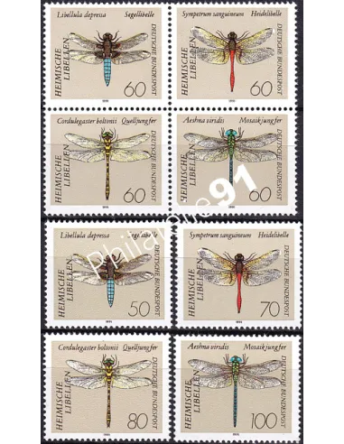 RFA, n° 1373 à 1380, Collection timbres Allemagne