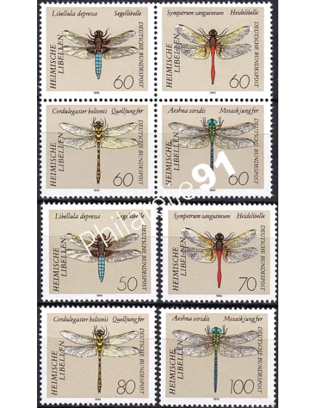RFA, n° 1373 à 1380, Collection timbres Allemagne