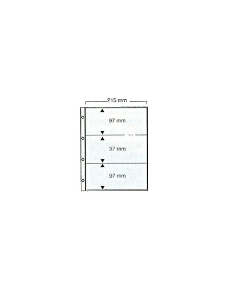 Matériel pour numismates - Feuilles 3 poches pour billets de banques