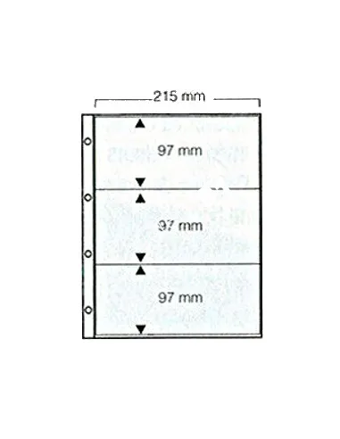 Matériel pour numismates - Feuilles 3 poches pour billets de banques
