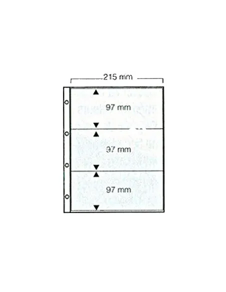 Matériel pour numismates - Feuilles 3 poches pour billets de banques