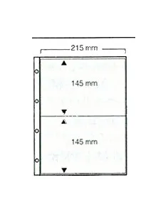Matériel pour numismates - Feuilles 2 poches pour billets de banques