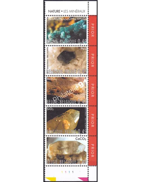 Belgique, n° 3167 à 3171, Bande "Prior", collection timbres Europe