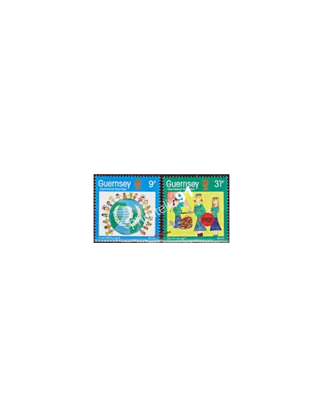 Timbres de GUERNESEY n° 325 à 326, Jeunesse, timbres d'Europe