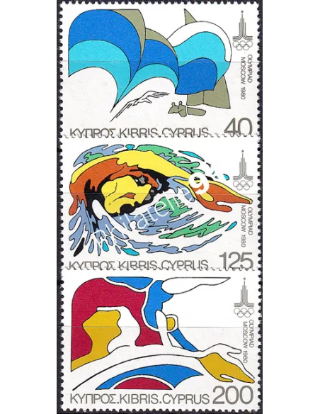 Chypre, n° 517 à 519, collection timbres Europe