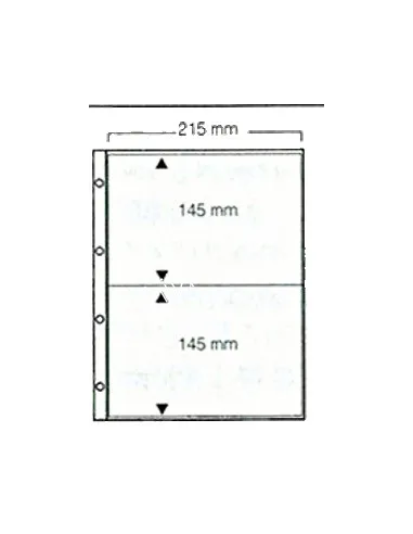Matériel pour numismates - Feuilles 2 poches pour billets de banques