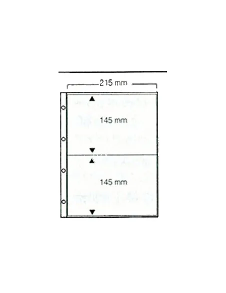 Matériel pour numismates - Feuilles 2 poches pour billets de banques