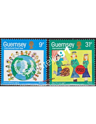 Timbres de GUERNESEY n° 325 à 326, Jeunesse, timbres d'Europe