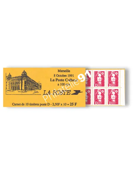 Carnet n° 2712-CP1, Marianne de Briat, Poste Colbert, timbres France