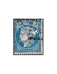Timbre Classique n° 60A oblitéré, variété, timbres France