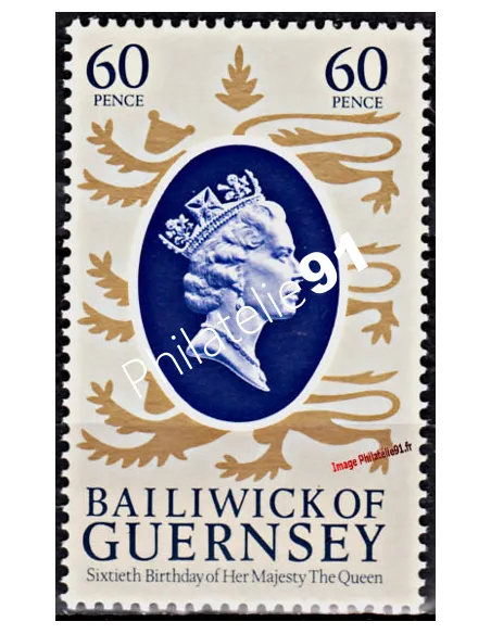 GUERNESEY - n°  362 ** - 60ème anniversaire de S. M. Elizabeth II