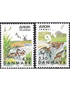 Danemark, n° 1215 à 1216, collection timbres Europa