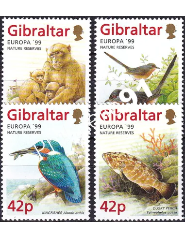 Gibraltar, n° 853 à 856, collection timbres Europa