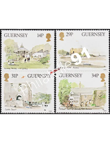 GUERNESEY - n°  371 à 374 ** - Musées guernesiais