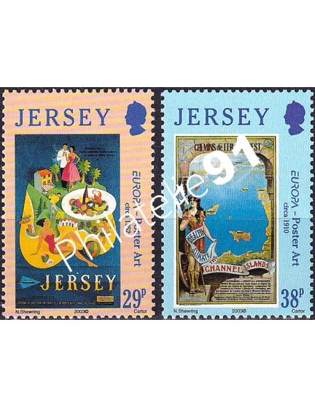 JERSEY, n° 1083 à 1084, collection timbres Europa