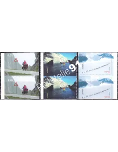 Norvège, n° 1440 à 1442A, Paires issues de carnets, timbres Europa