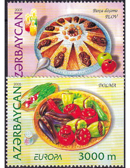 Azerbaïdjan, n° 525a à 526a, issus de carnet, timbres Europa