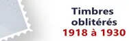 1918 à 1930 (Oblitérés n° 156 à 268)