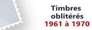 1961 à 1970 (Oblitérés n° 1281 à 1662)